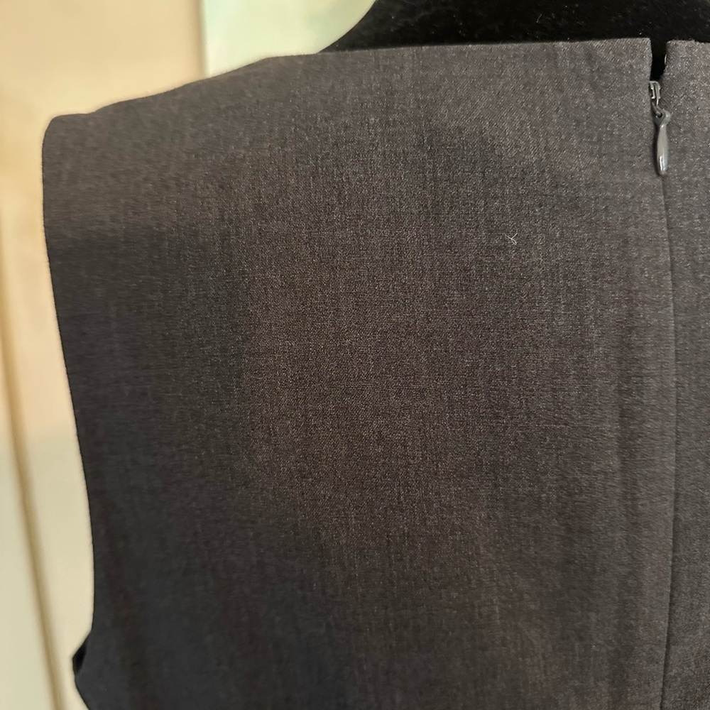 NWT Calvin Klein Gray Sleeveless Cowl Neck Sheath Dress - Picture 7 of 8